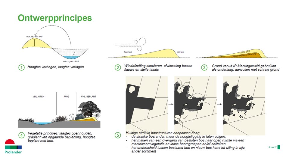 Figuur 1.Ontwerpprincipes voor herstel dekzandrug